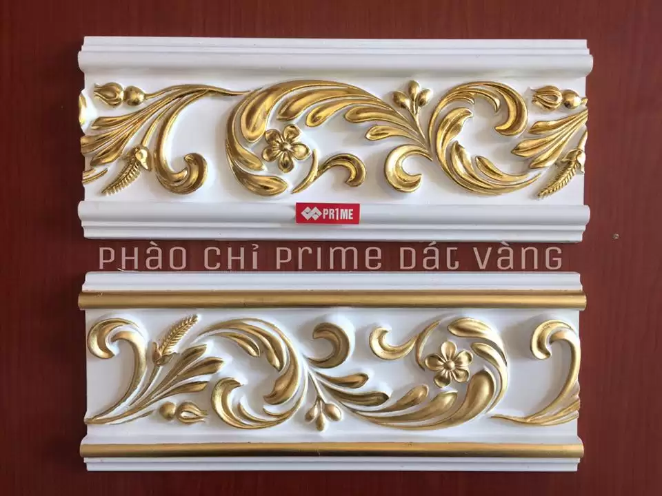 phào chỉ pu dát vàng