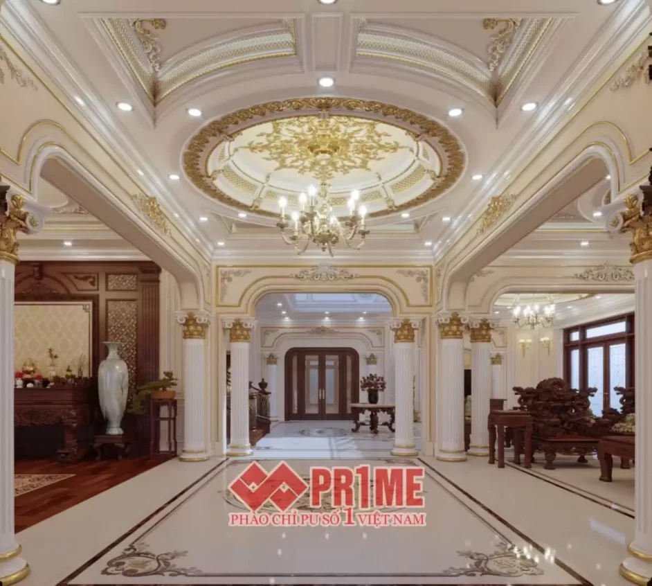 Phào chỉ pu thi công dễ dàng