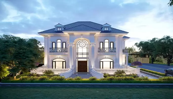 mẫu biệt thự 2 tầng tân cổ điển