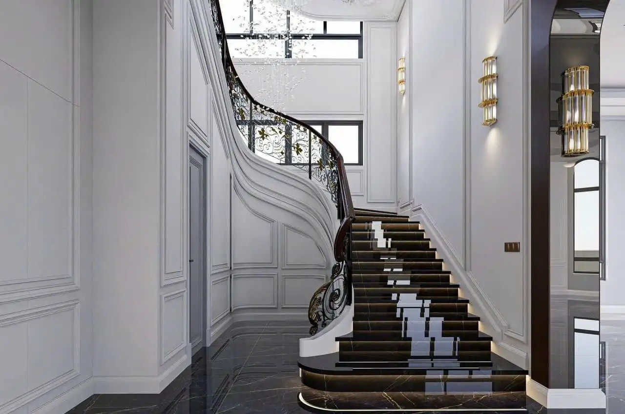 Mẫu phào chỉ lưng tường đơn giản sang trọng