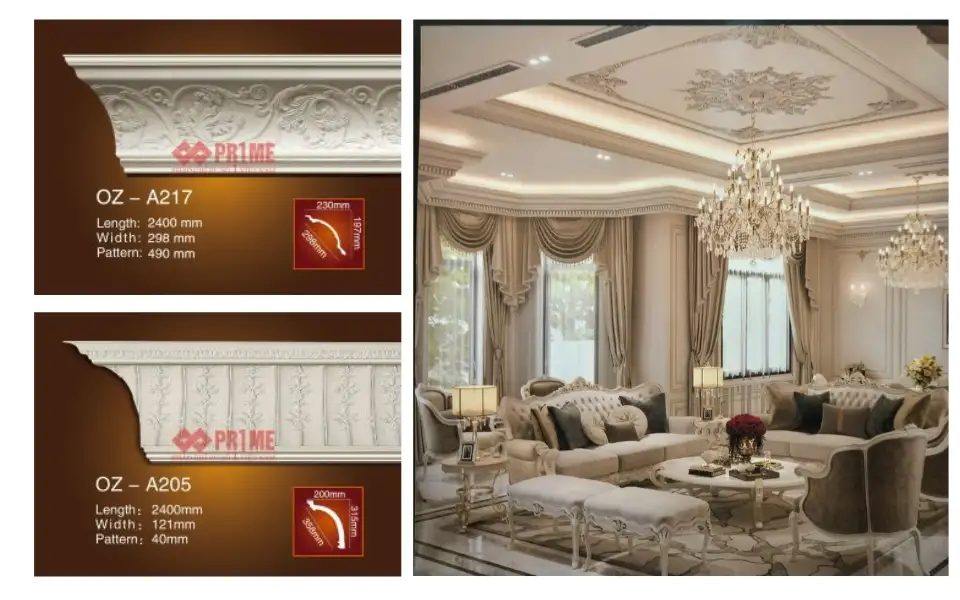 Các loại phào cổ trần phổ biến trong thiết kế