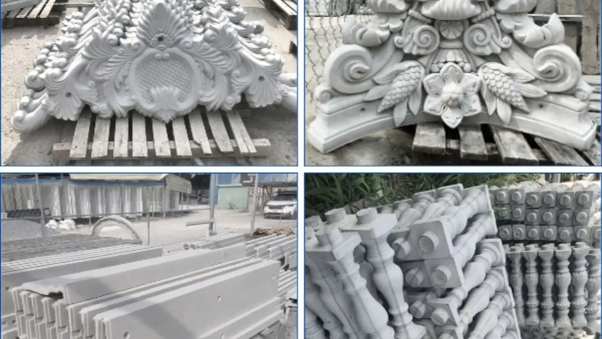 Phào chỉ GFRC cổ điển hoa văn đúc sẵn