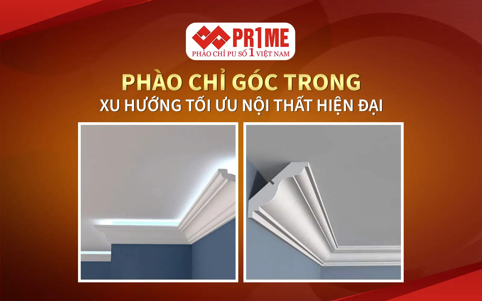 Phào chỉ góc trong