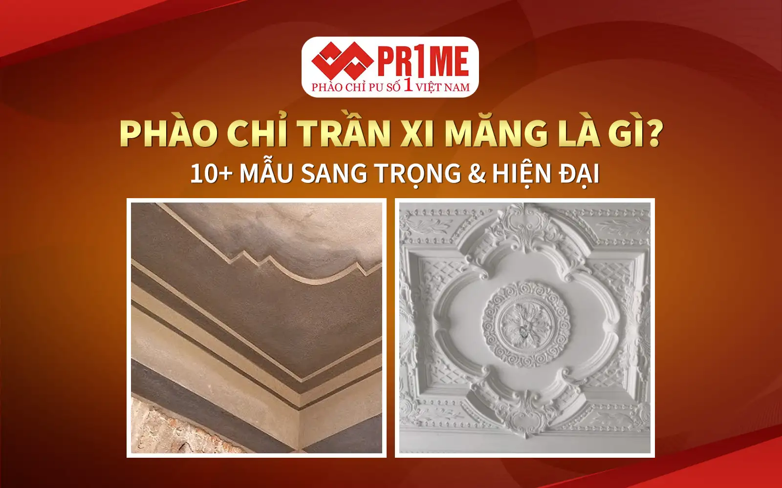 Phào chỉ trần xi măng