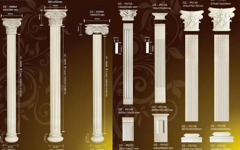 Phân Loại Cột Nhà Theo Hình Dáng