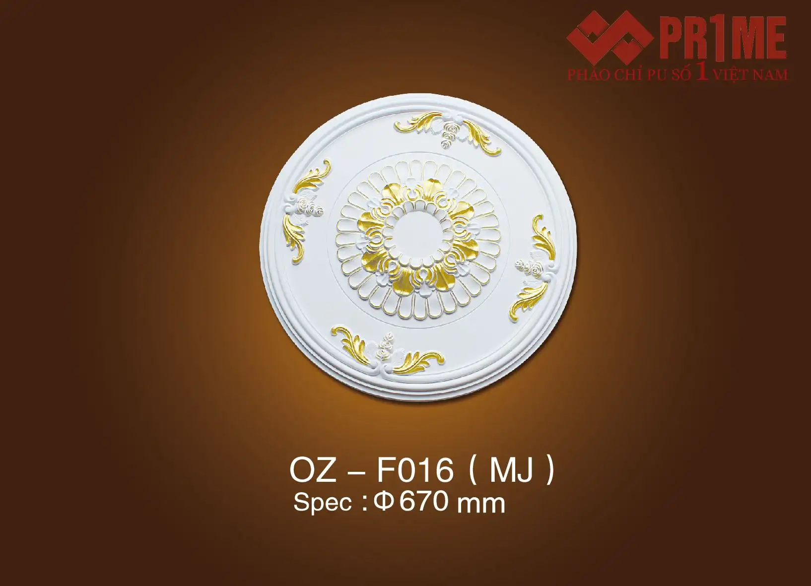 Mâm trần nhựa PU đẹp OZ - F016 - MJ