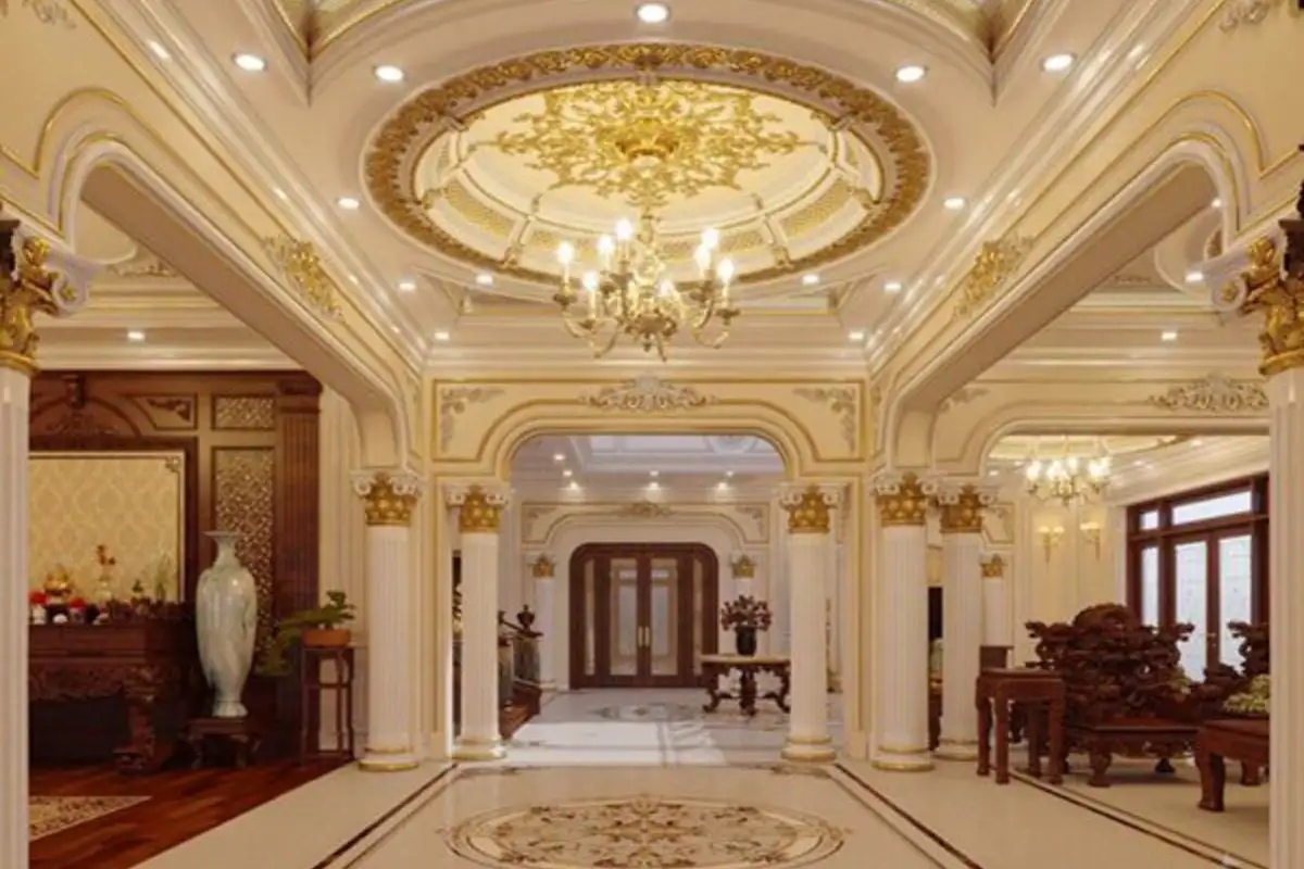 Mâm trần trang trí phòng khách đẹp