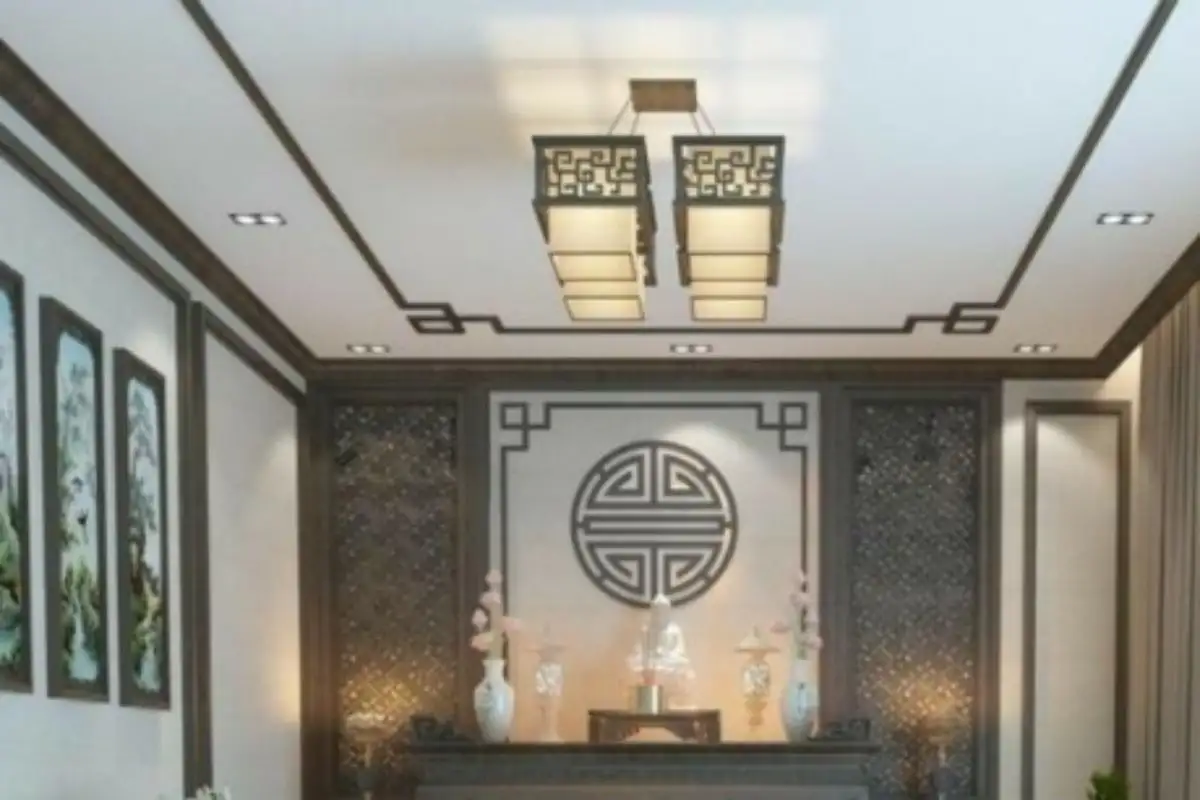Phào chỉ trần cổ điển cho phòng thờ