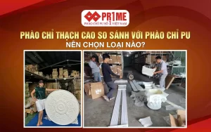 Phào chỉ thạch cao so sánh với phào chỉ PU – Nên chọn loại nào?