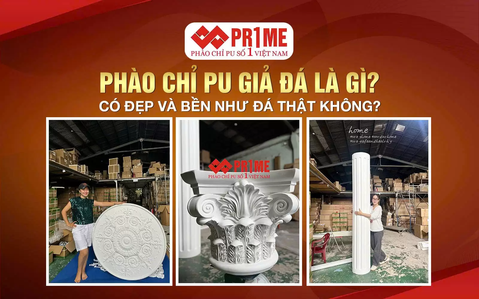 Phào chỉ pu giả đá