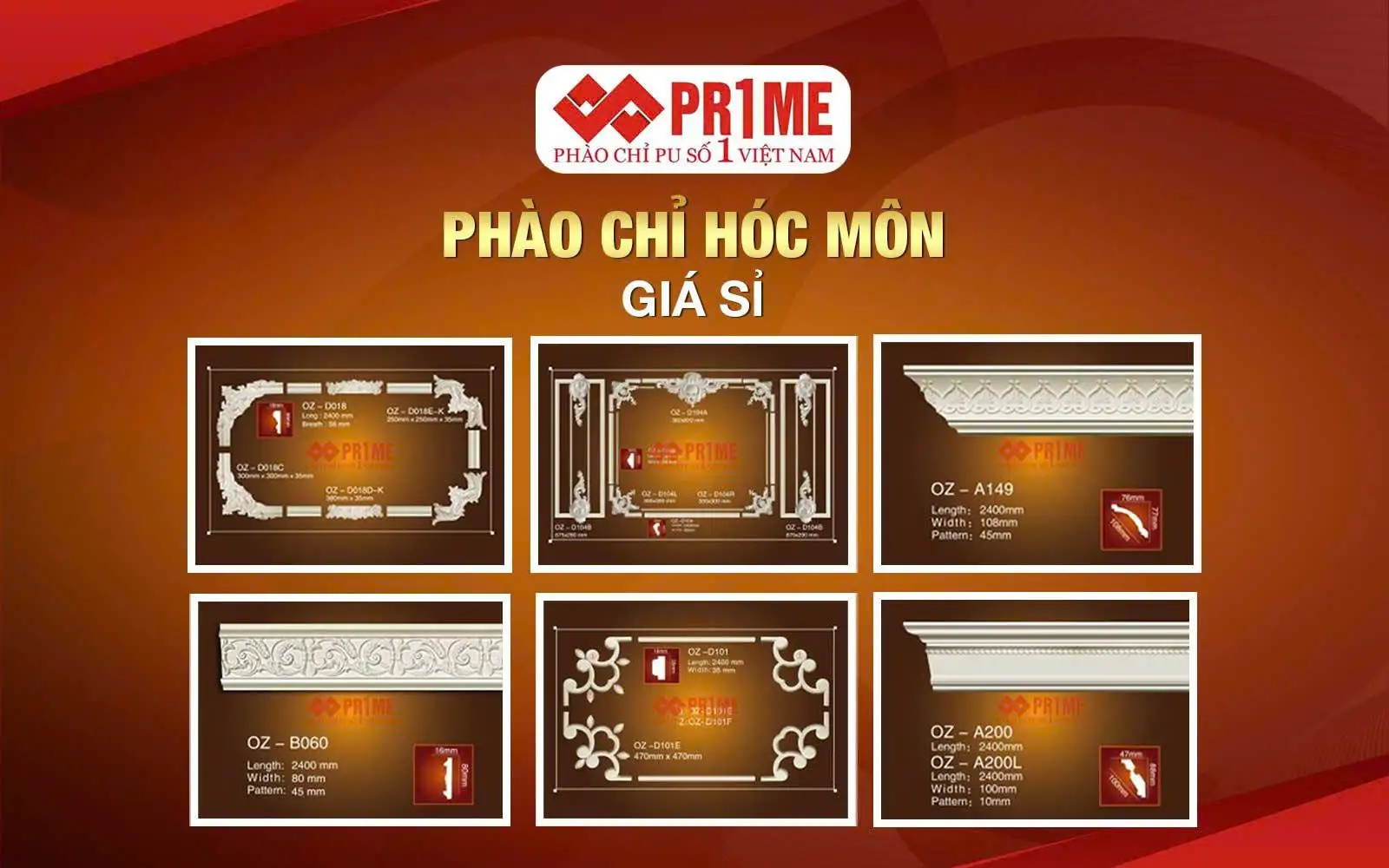 Phào chỉ Hóc Môn Giá sỉ