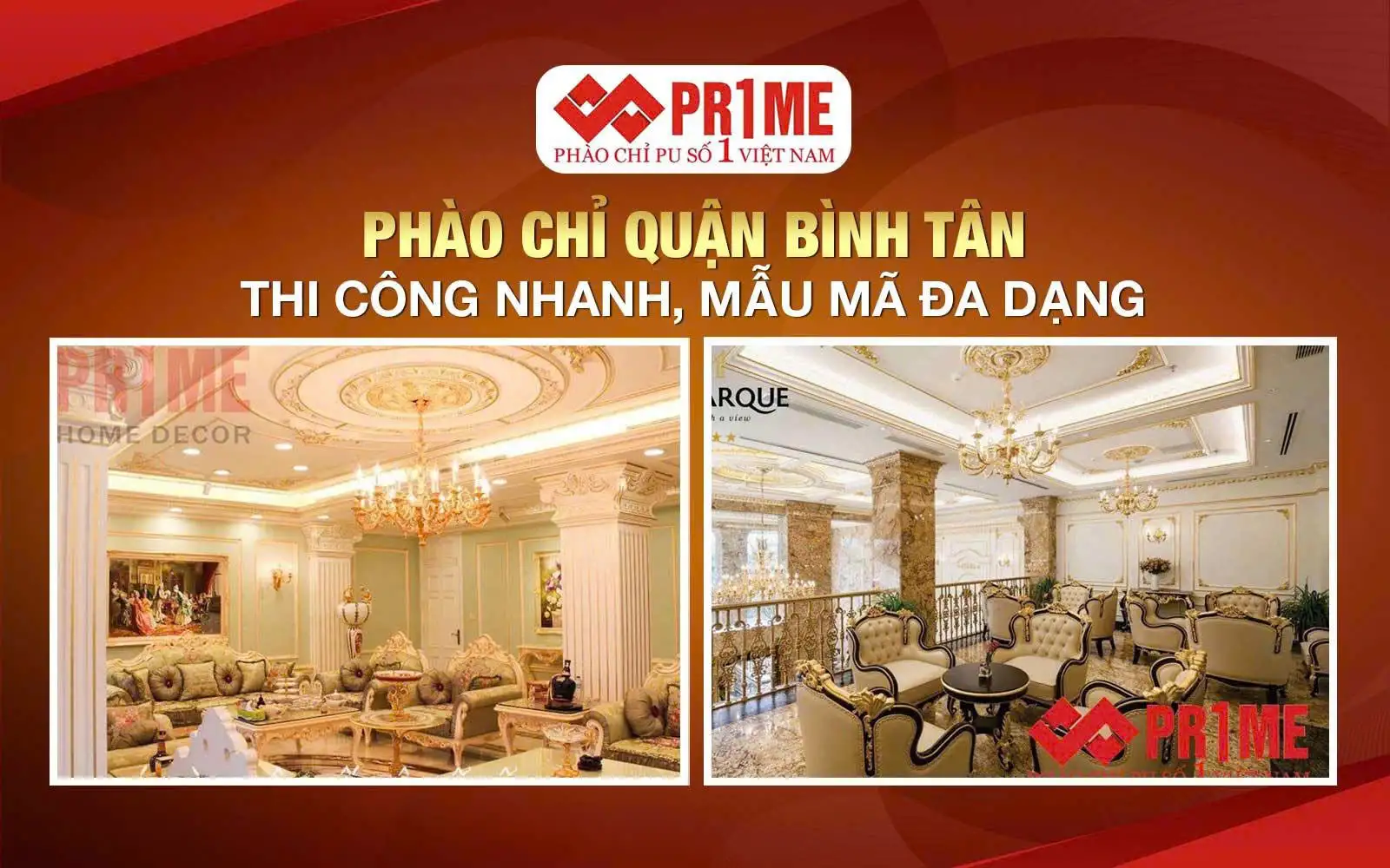 Phào chỉ quận Bình Tân - Thi Công Nhanh, Mẫu Mã Đa Dạng