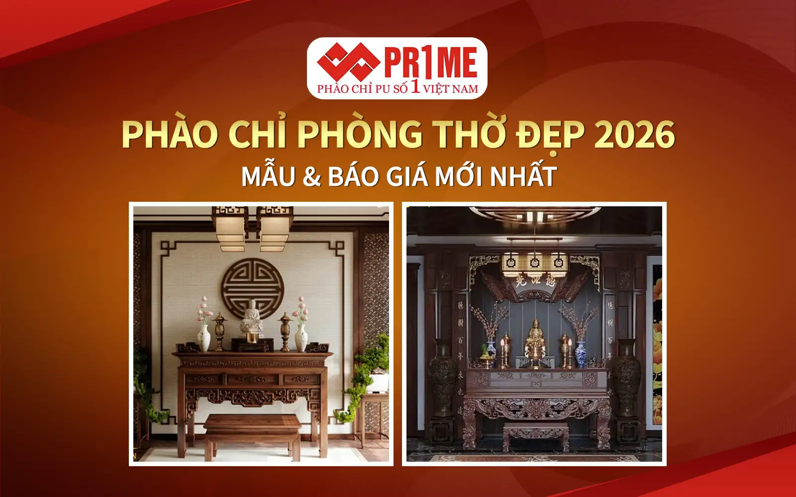 Phào Chỉ Phòng Thờ Đẹp 2026 | Mẫu & Báo Giá Mới Nhất