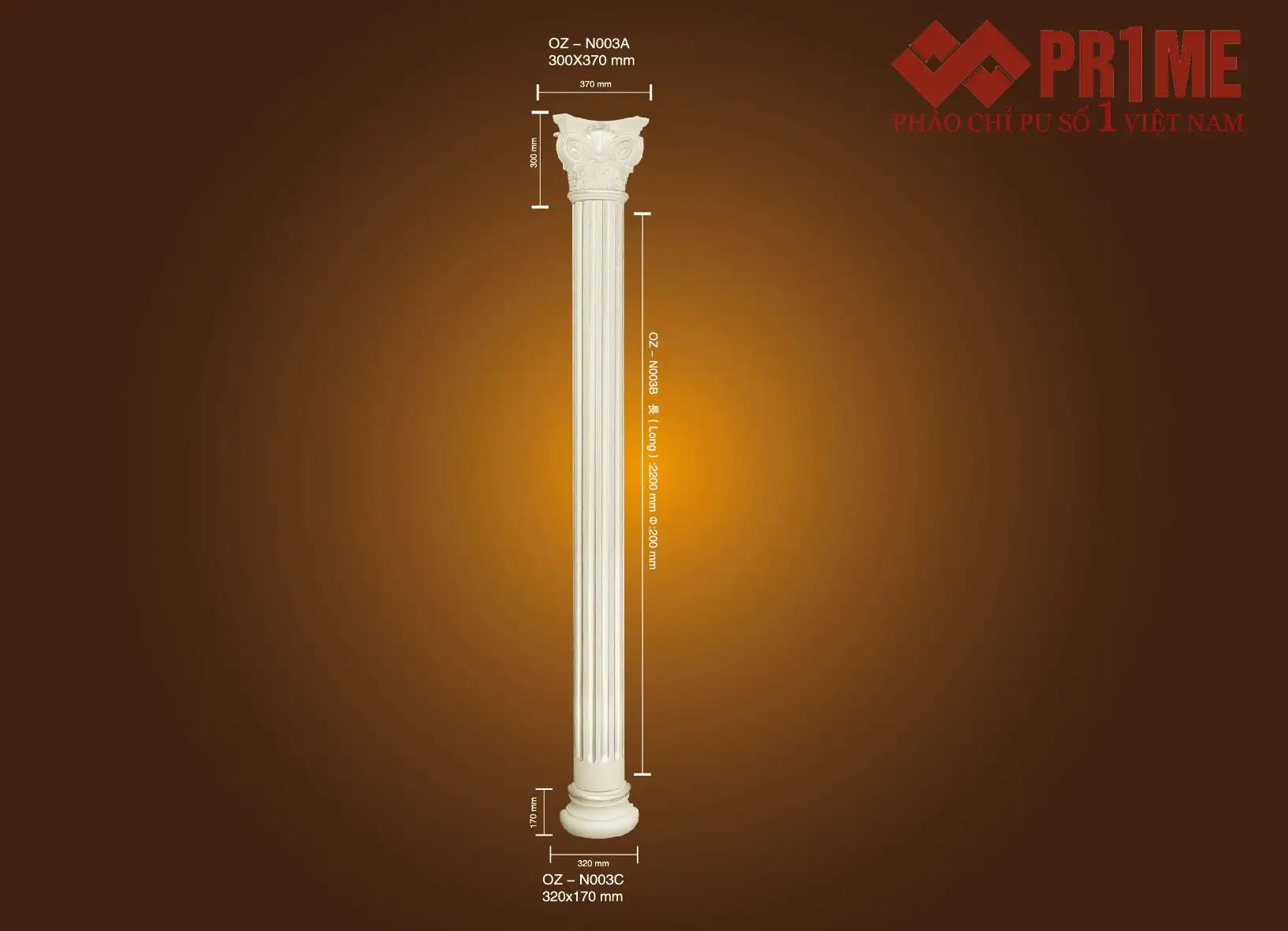 Bộ ốp cột tròn PU OZ - N003