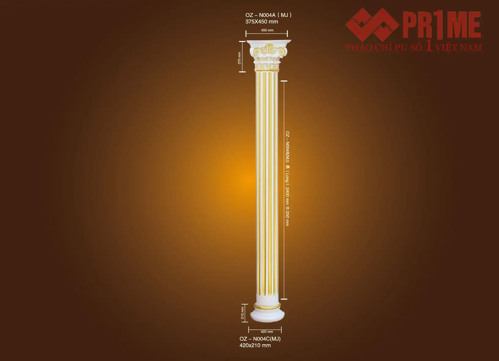 Bộ ốp cột tròn PU OZ - N004 - MJ