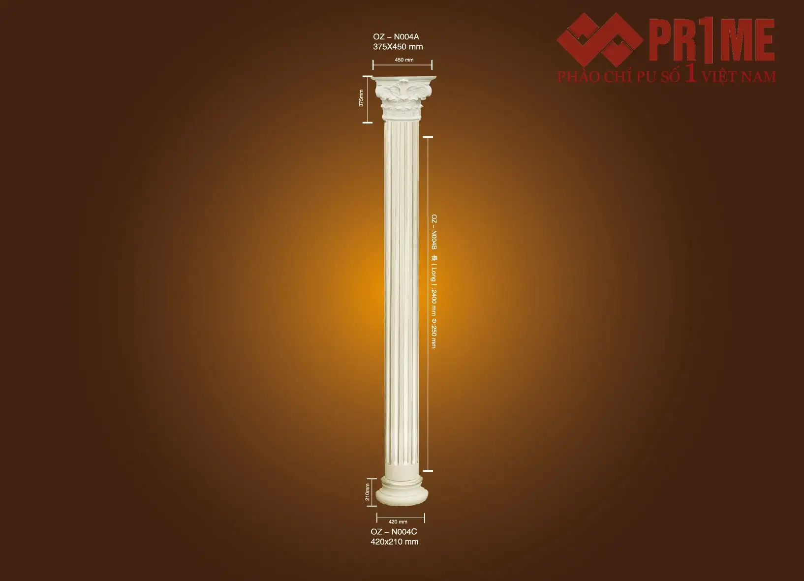 Bộ ốp cột tròn PU OZ - N004