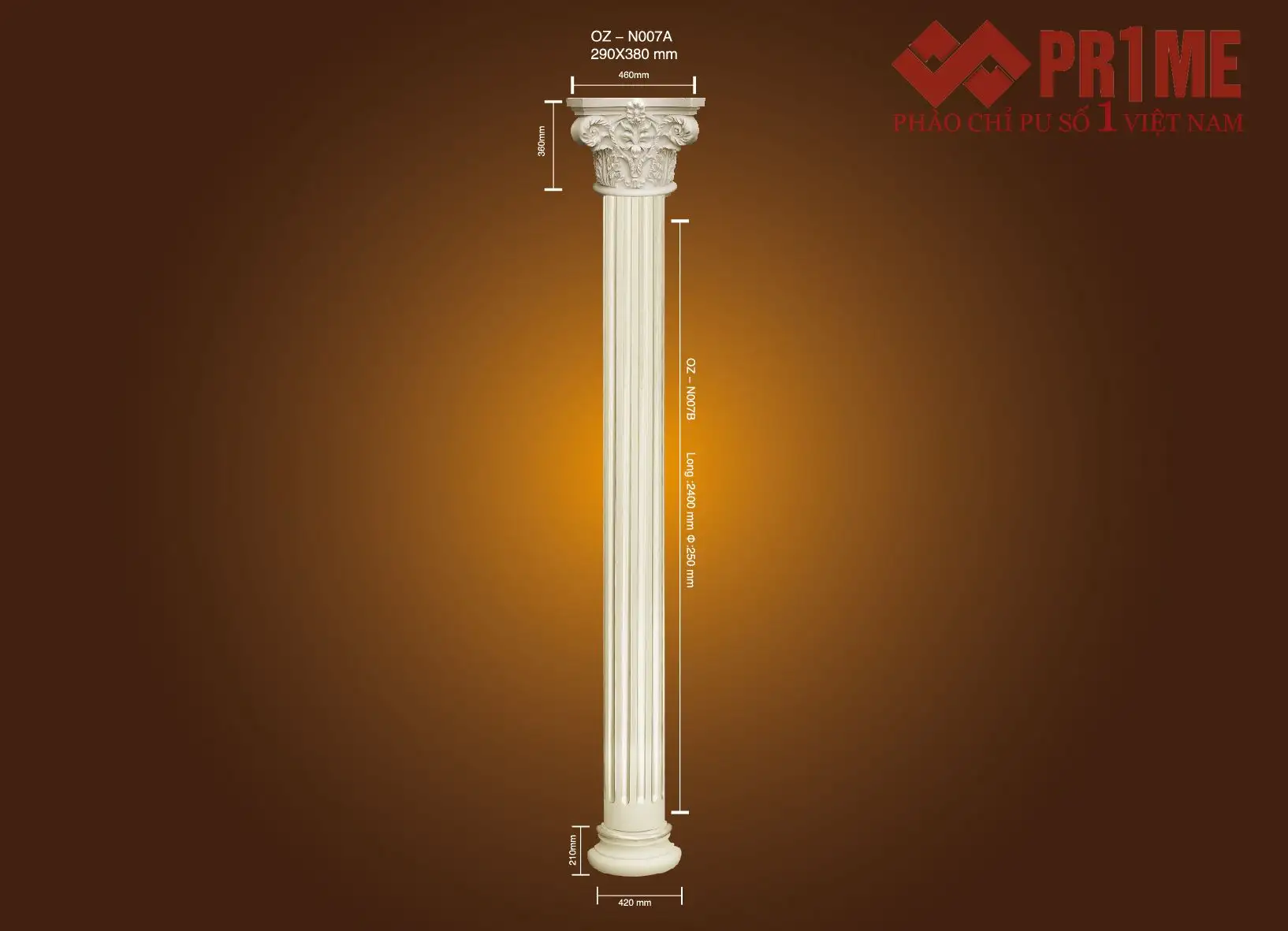 Bộ ốp cột tròn PU OZ - N007