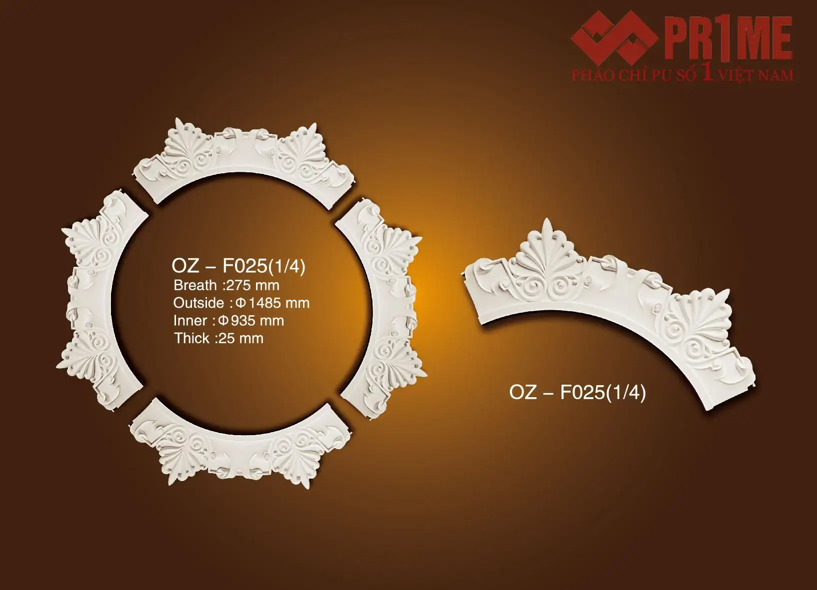 Nẹp vành mâm PU OZ - F025 1/4