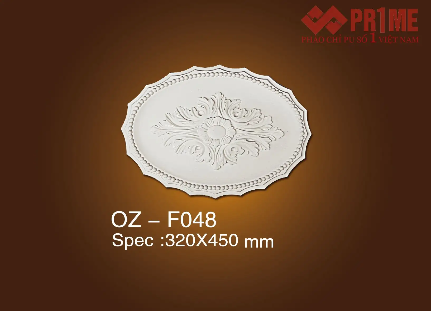 Mâm trần oval tinh tế OZ - F048