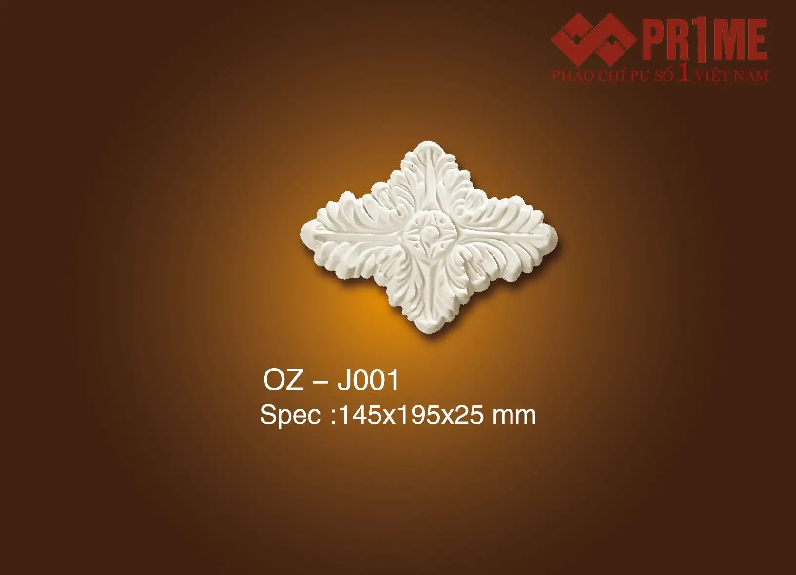 Hoa văn trang trí lá nổi OZ - J001