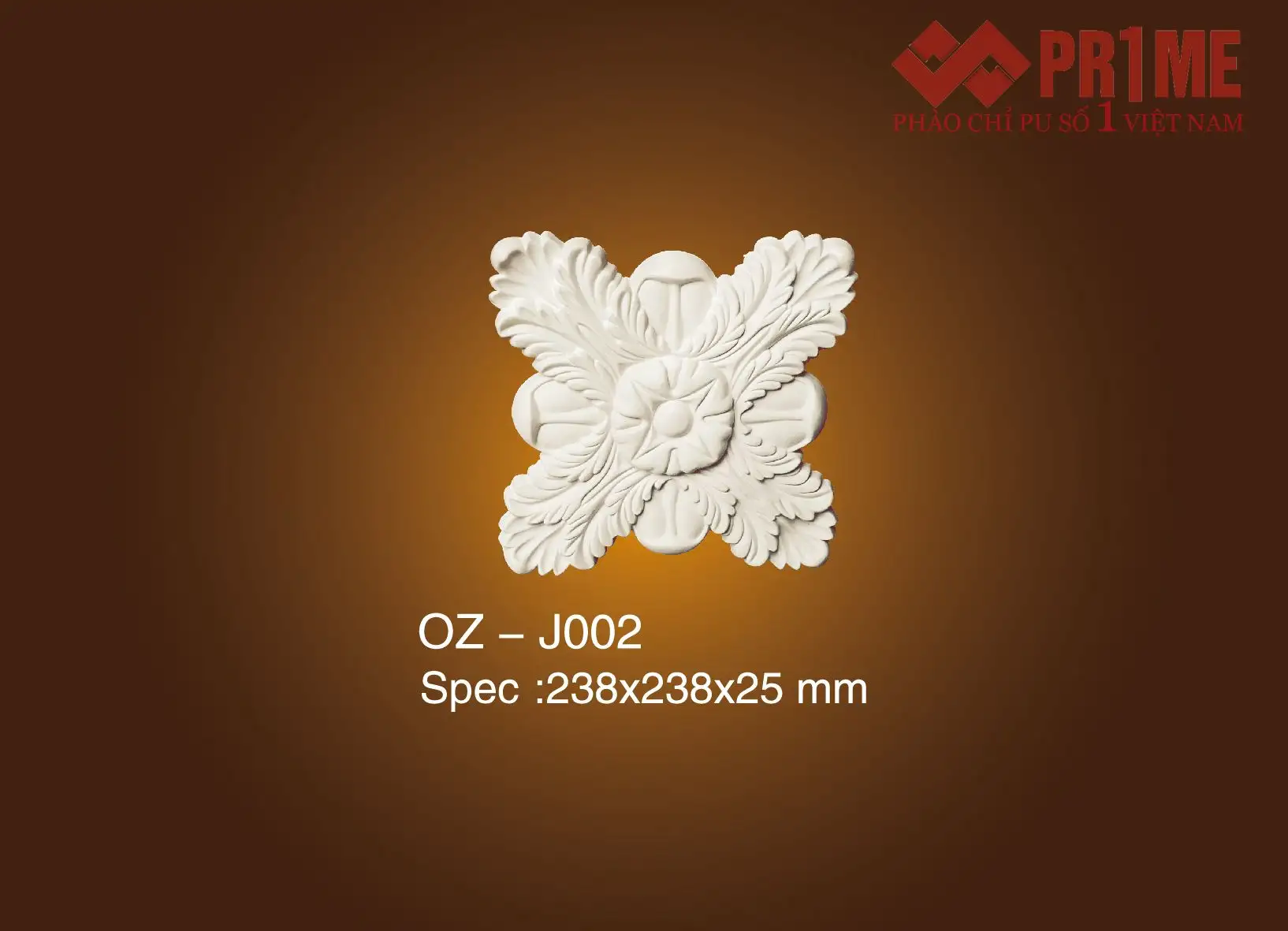 Hoa văn trang trí phù điêu nổi OZ - J002