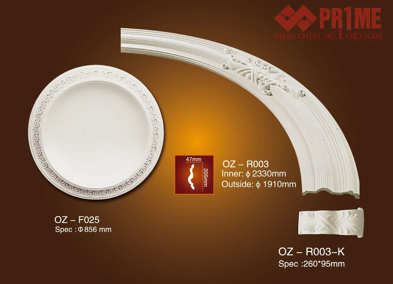 Nẹp vành mâm PU OZ - R003